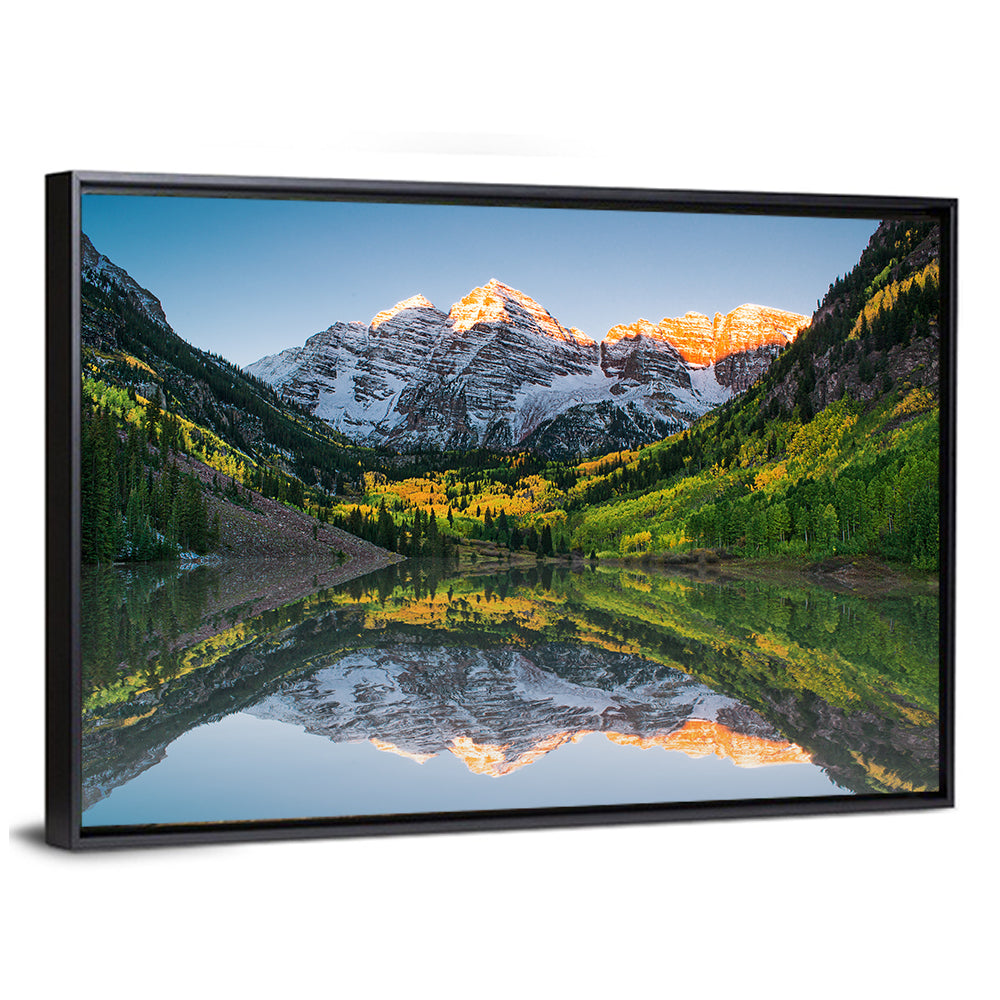Maroon Bells Sunrise Reflection Wall Art