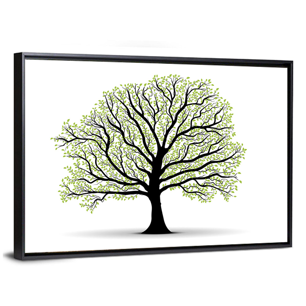 Deciduous Tree Silhouette Wall Art