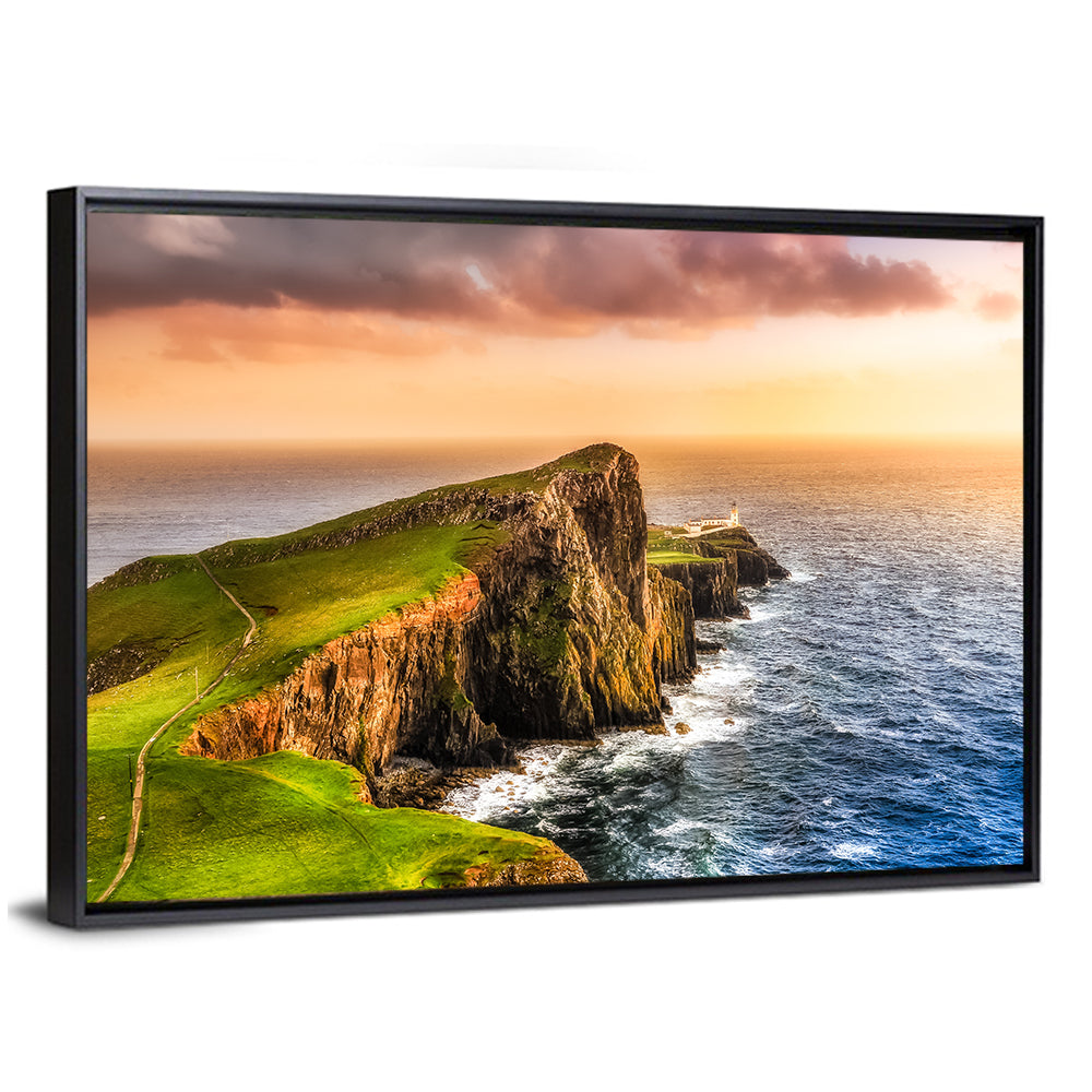 Sunset at Neist Point Lighthouse Wall Art