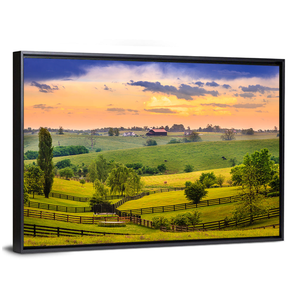 Kentucky Farm at Dusk Wall Art