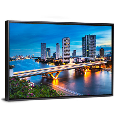 Chao Phraya River at Night, Bangkok Wall Art