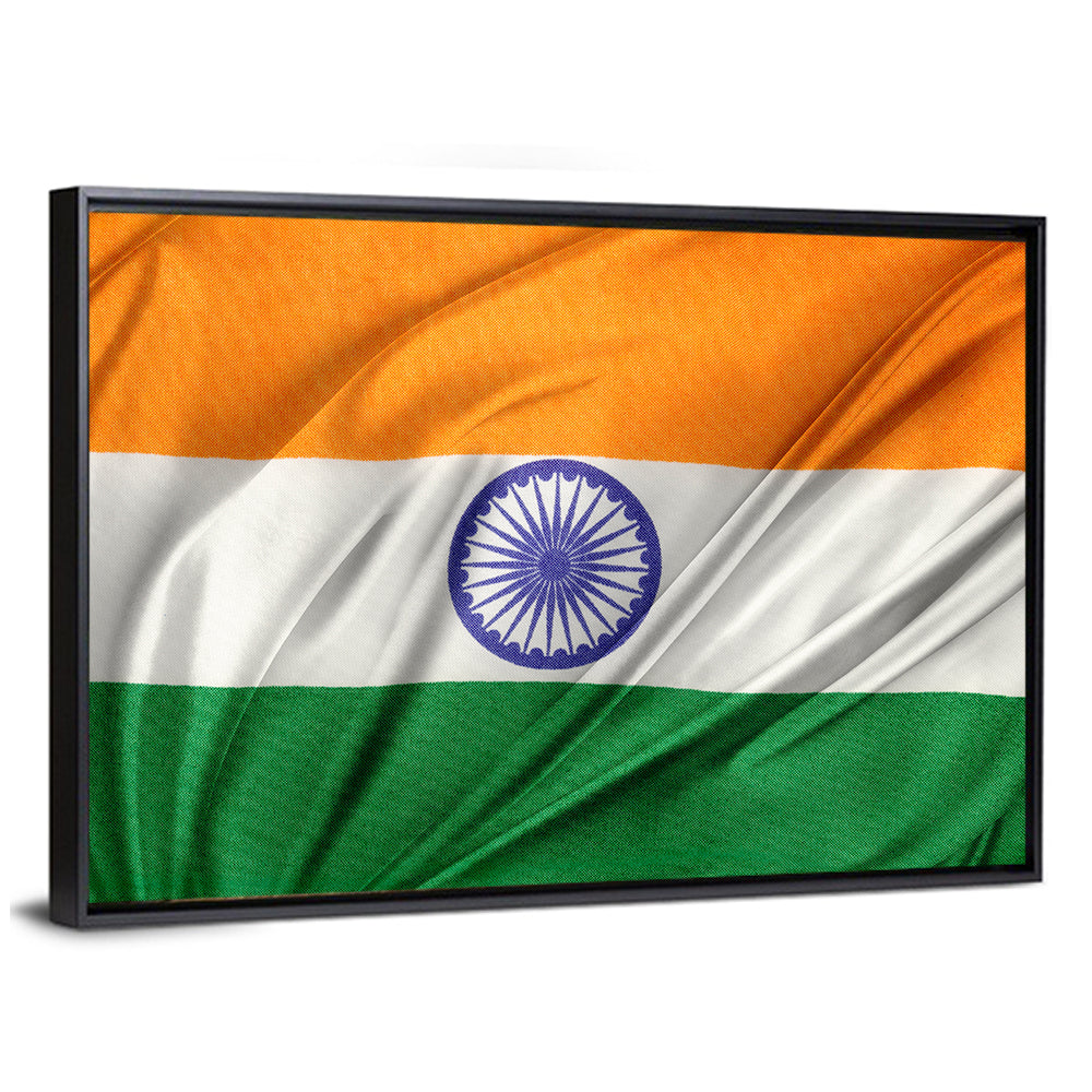 Indian Tricolor with Ashoka Chakra Wall Art