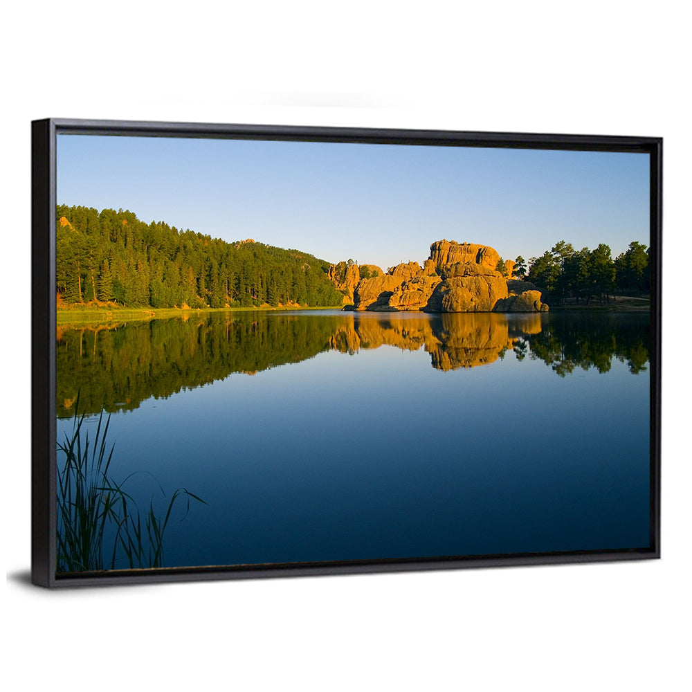 Sylvan Lake Golden Hour Reflection Wall Art
