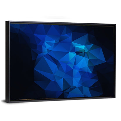 Blue Gradient Geometric Cluster Wall Art