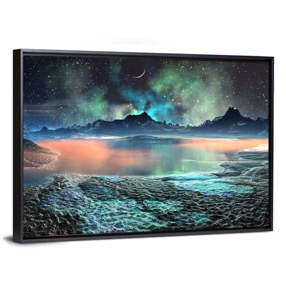 Alien Lake Nightscape Wall Art