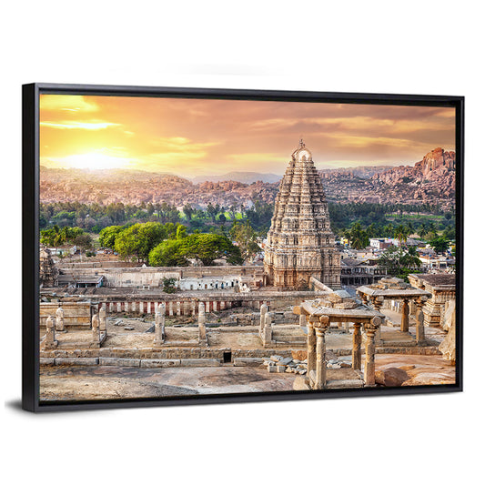 Virupaksha Temple at Sunrise, Hampi Wall Art
