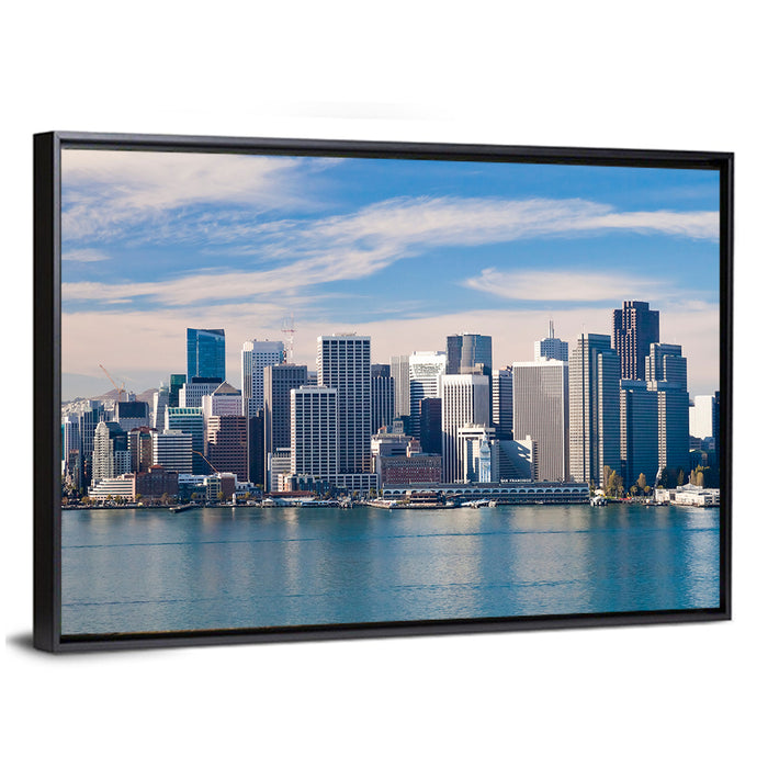 San Francisco Skyline Wall Art as a framed canvas