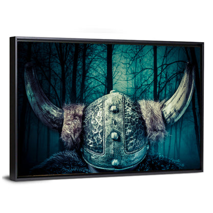 Horned Viking Helmet Wall Art