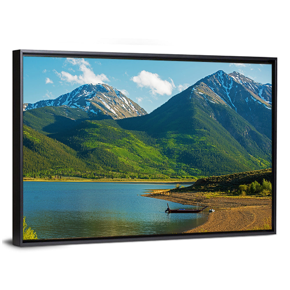 Snow-capped Peaks Over Twin Lakes Colorado Wall Art