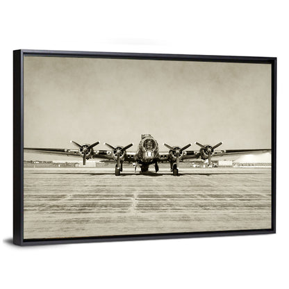 B-17 Bomber Front View Wall Art