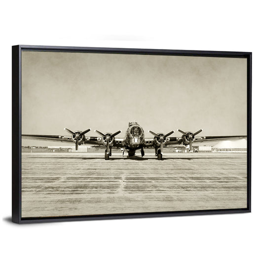 B-17 Bomber Front View Wall Art