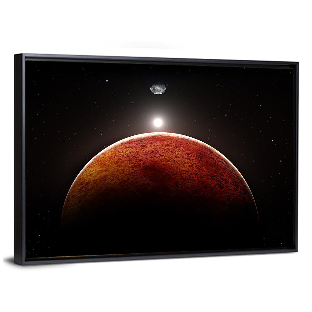Mars with Moon Wall Art