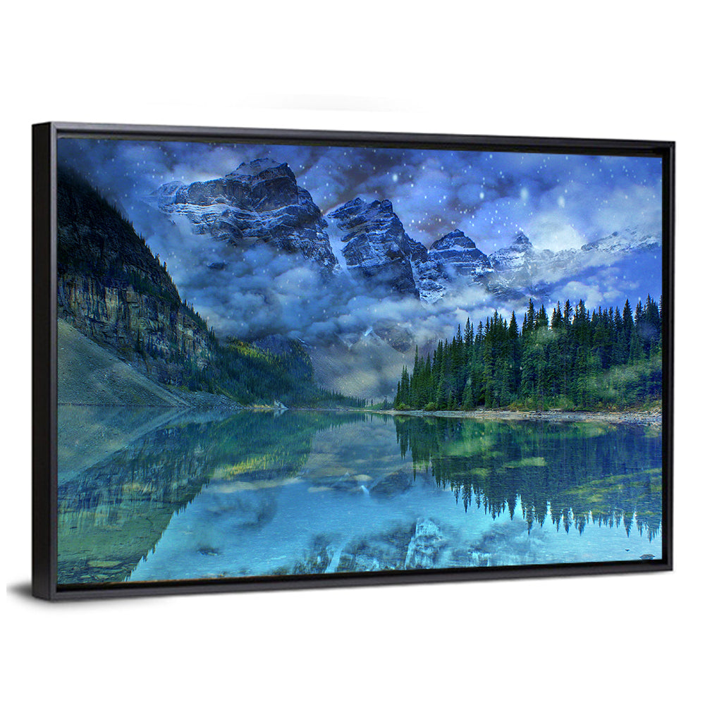Moraine Lake Winter Reflection Wall Art