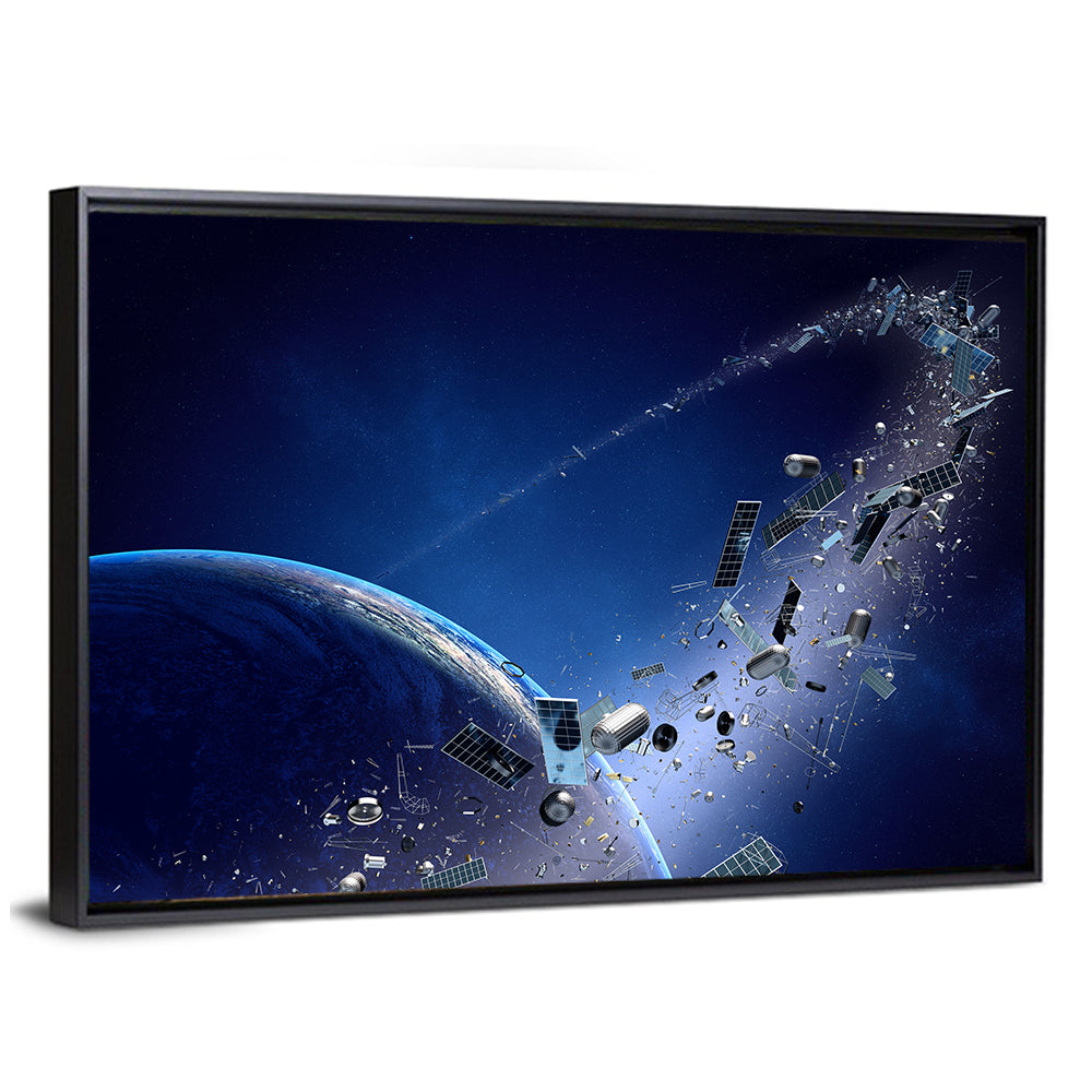 Orbital Debris Around Earth Wall Art