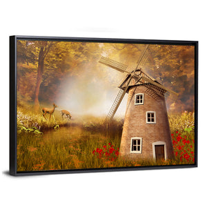 Autumnal Windmill Wall Art