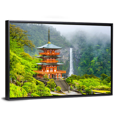 Pagoda Of Seigantoji & Nachi No Taki Waterfall Wall Art