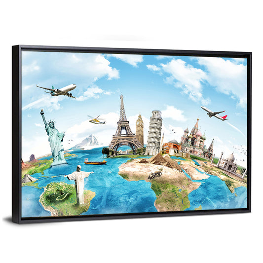 Travel The World Monument Wall Art