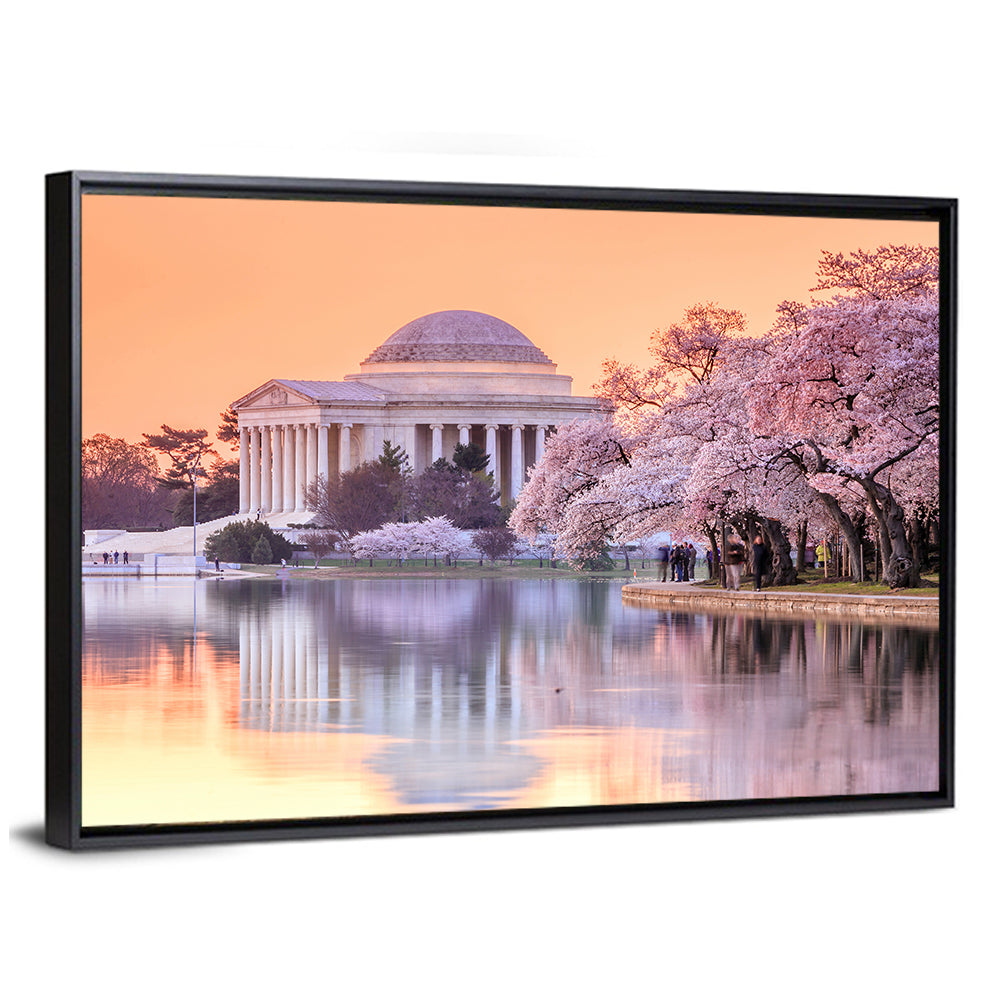 Jefferson Memorial with Cherry Blossoms Wall Art