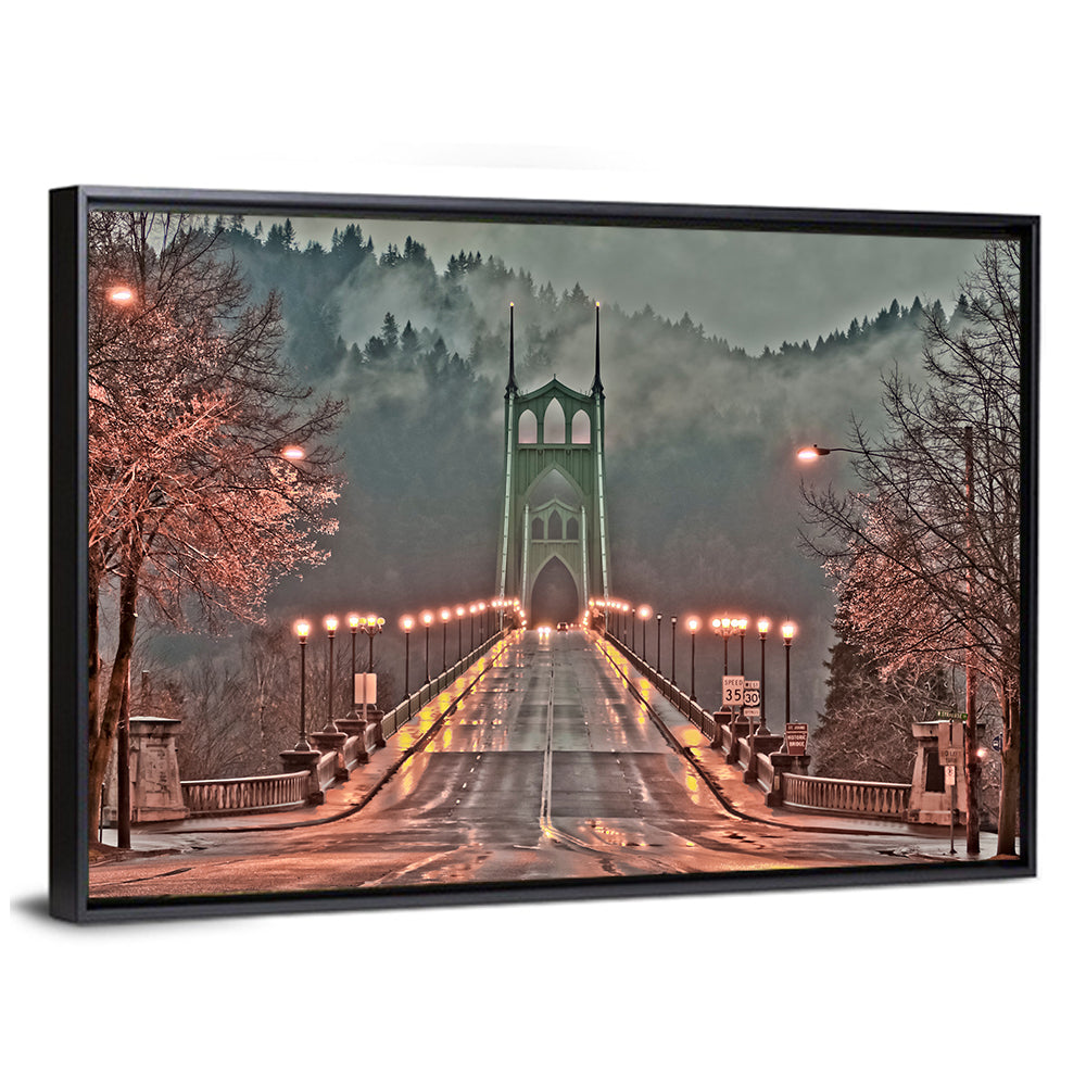 St. Johns Bridge at Dusk Wall Art