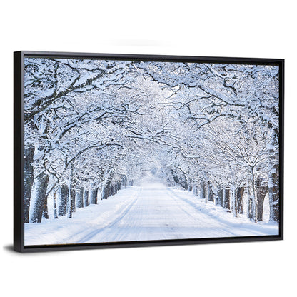 Snowy Morning Alley Wall Art