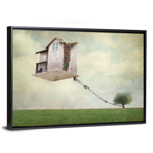 Floating House with Pulley Wall Art