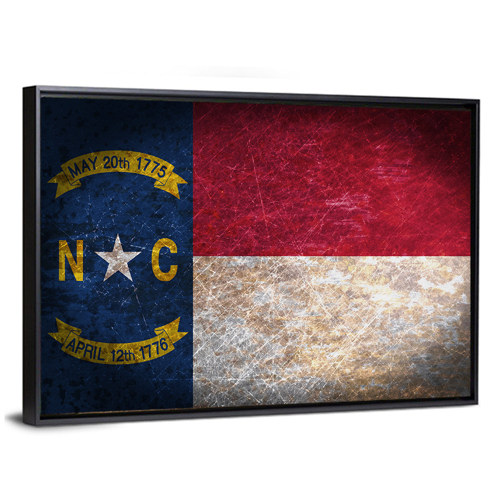 Vintage North Carolina State Flag Wall Art