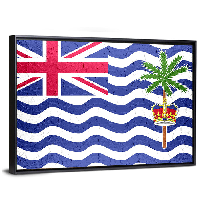 British Indian Ocean Territory Flag Wall Art as a framed canvas