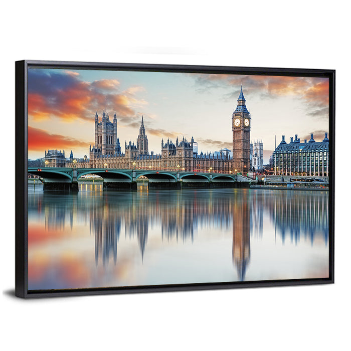 Big Ben and Palace of Westminster Wall Art as a framed canvas