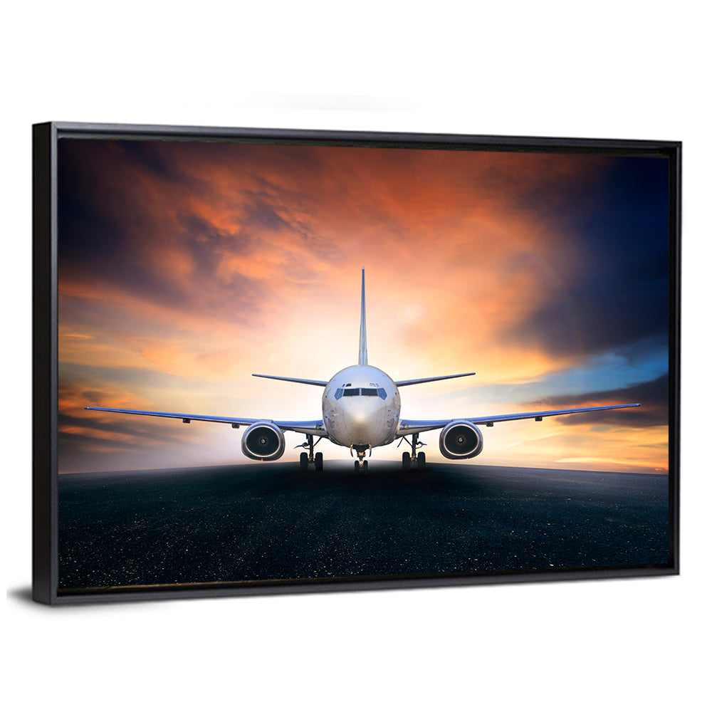 Centered Jet at Sunset Wall Art