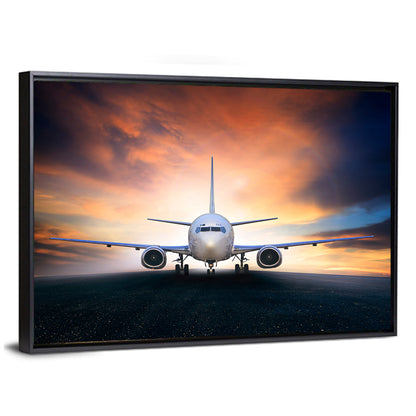 Centered Jet at Sunset Wall Art