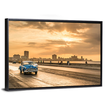 Havana Malecon Sunset Wall Art