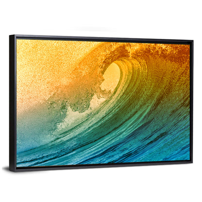 Golden Hour Barrel Wave Wall Art