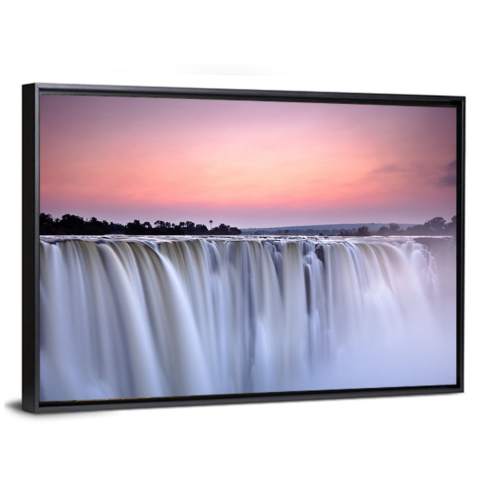 Victoria Falls at Dusk Wall Art as a framed canvas