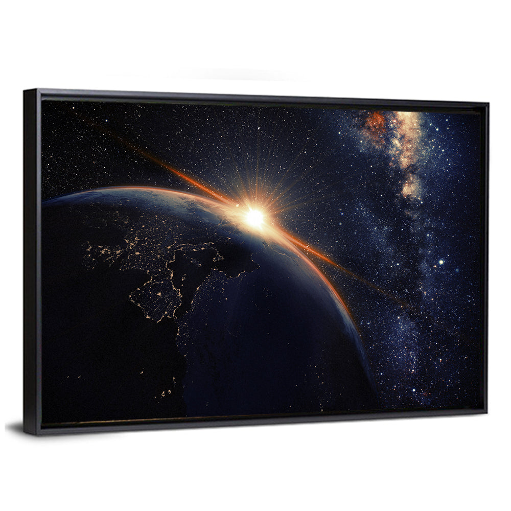 Sunrise Over Earth from Orbit Wall Art
