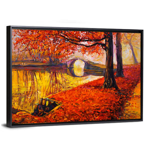 Autumn Park & Leaves Artwork Wall Art