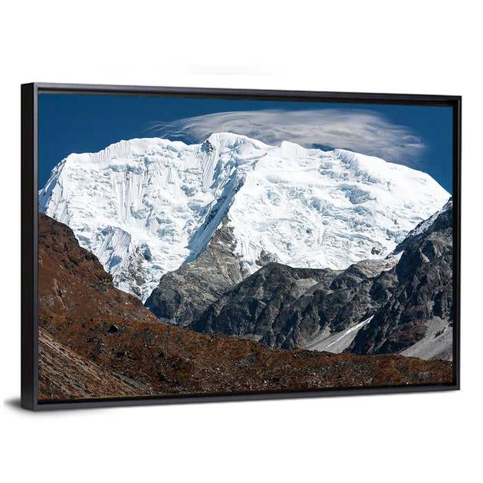 Mt Shishapangma View Wall Art as a framed canvas