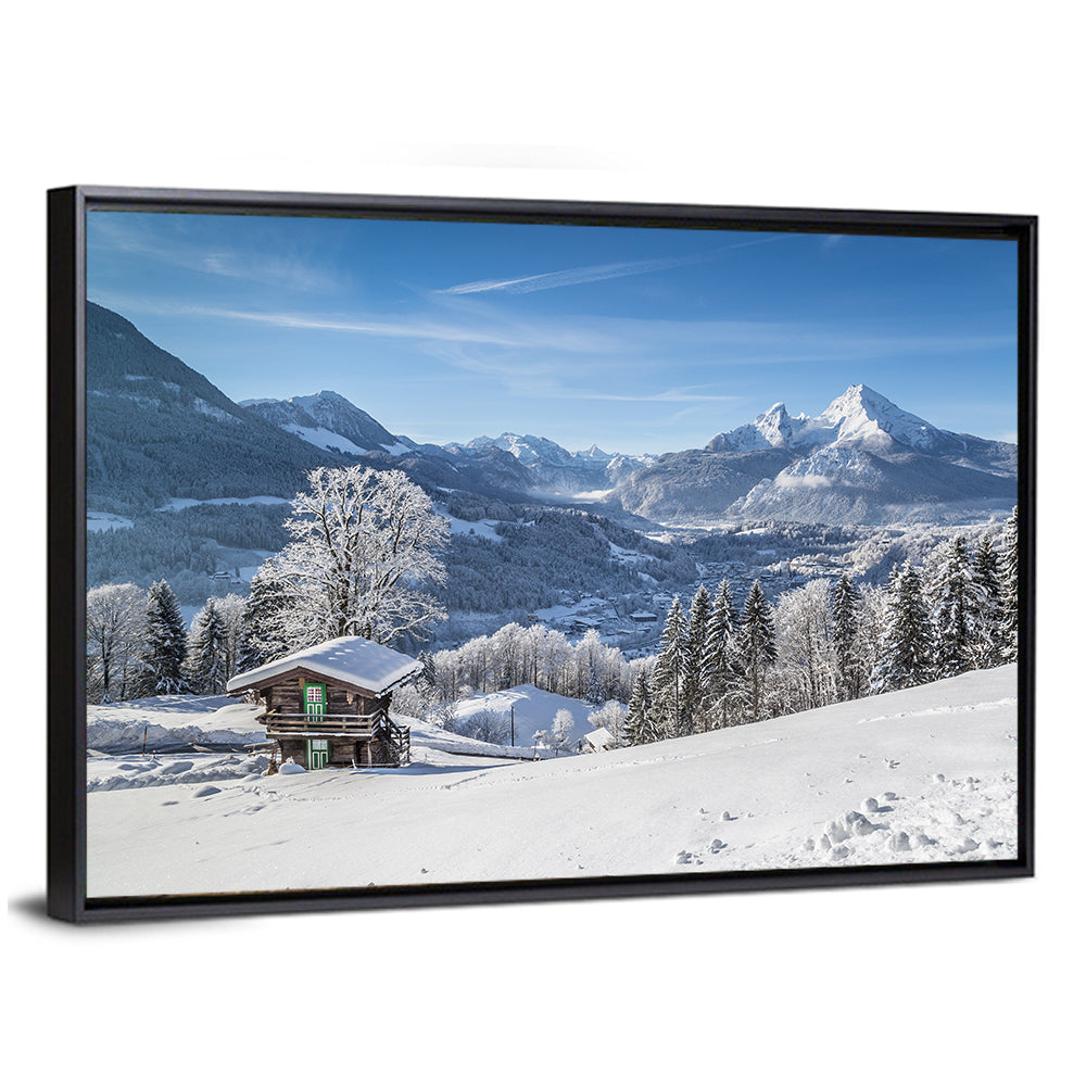 Berchtesgaden Alpine Cabin Scene Wall Art
