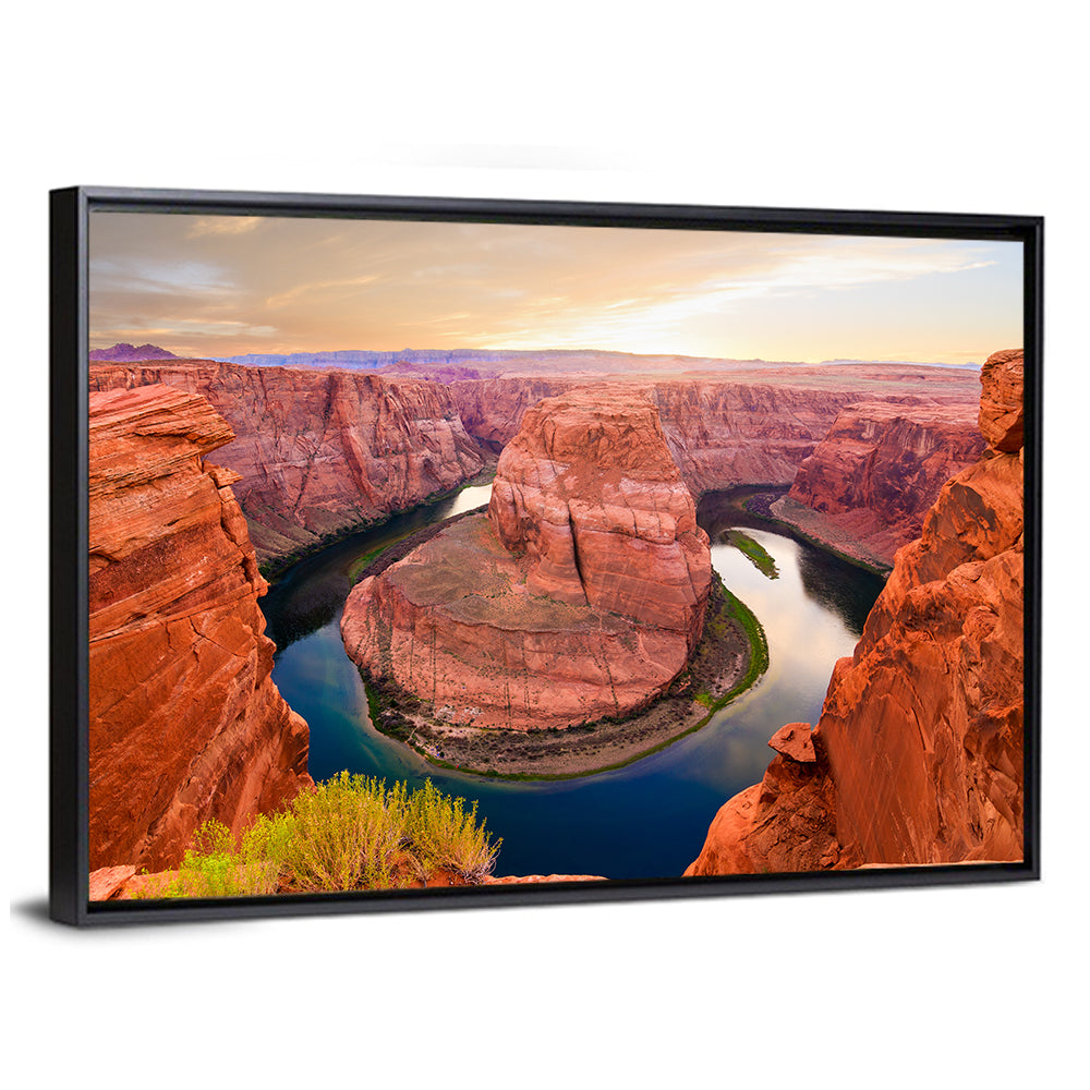 Horseshoe Bend at Golden Hour Wall Art