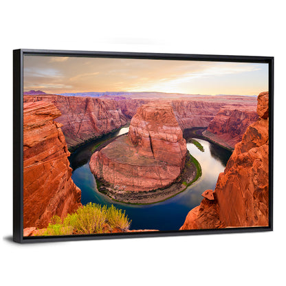 Horseshoe Bend at Golden Hour Wall Art