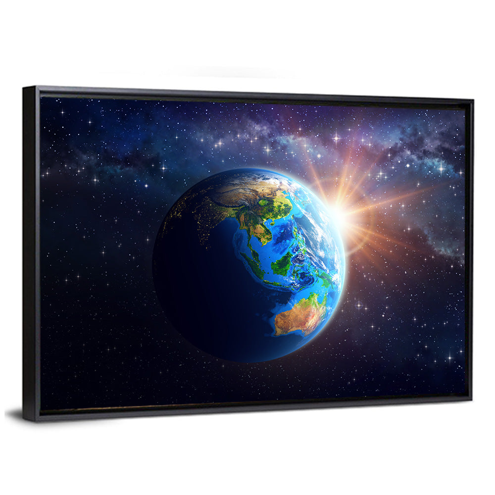 Asia and Australia from Space Wall Art