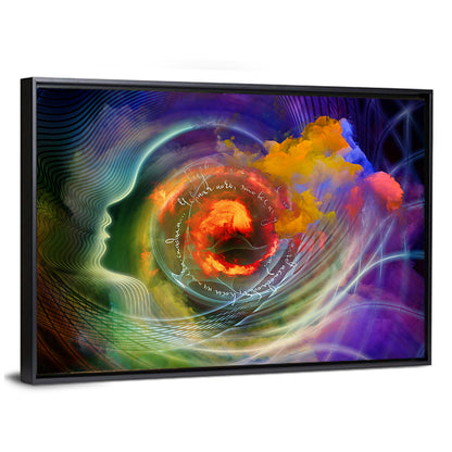 Human Profile Nebula Vortex Wall Art