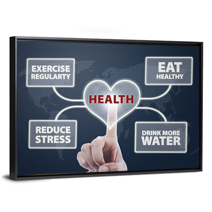 Healthy Heart Tips Infographic Wall Art