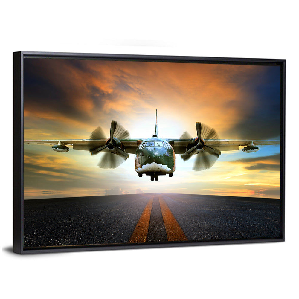 Vintage Military Transport Plane Wall Art