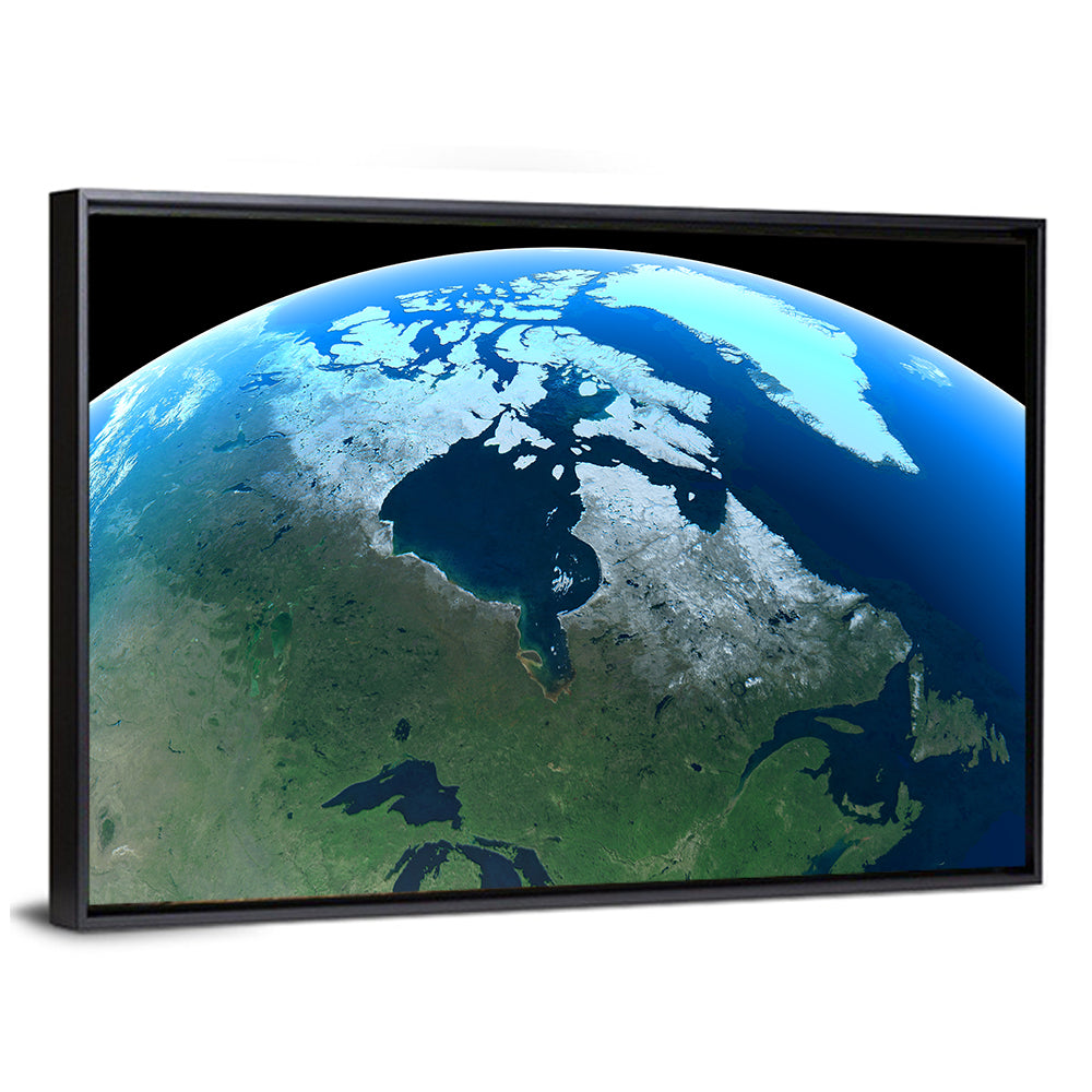 Canada and Greenland from Orbit Wall Art