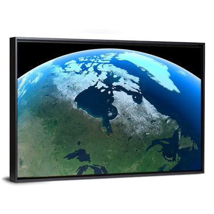 Canada and Greenland from Orbit Wall Art