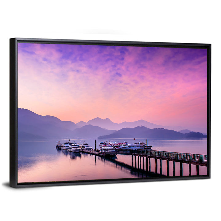 Sun Moon Lake at Dusk Wall Art