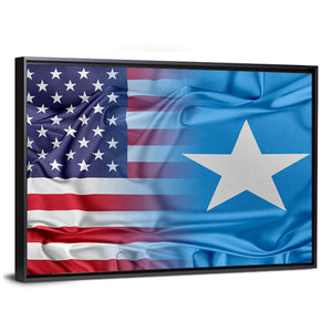 Flag Of USA & Somalia Wall Art