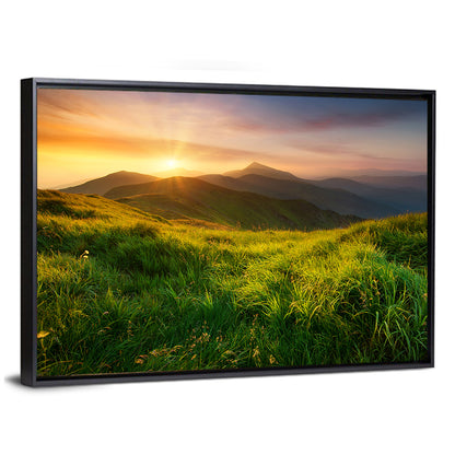 Mountain Valley at Sunrise Wall Art