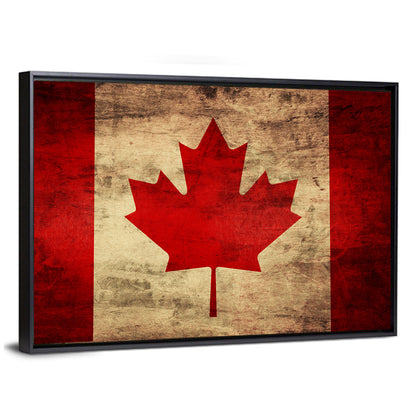 Grunge Canadian Flag Wall Art