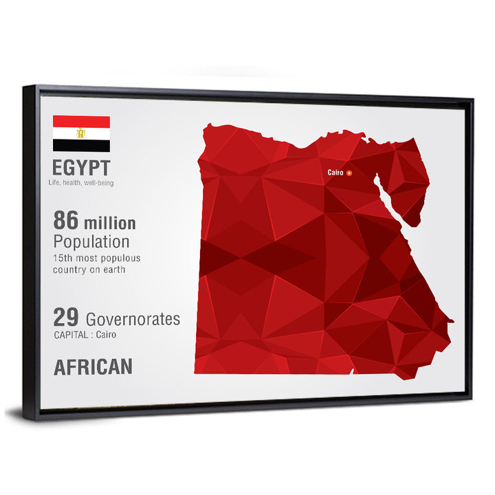 Egypt Geometric Map Wall Art